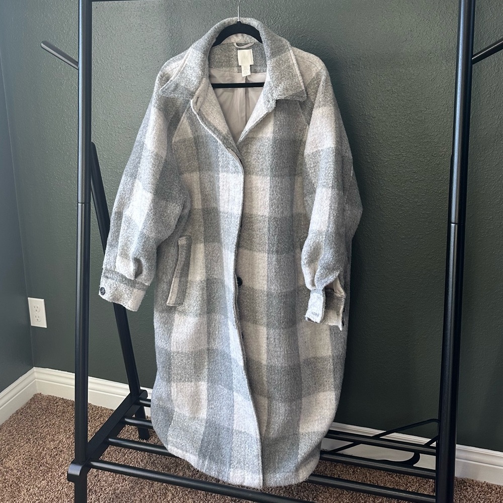 H&M Oversize Plaid Jacket